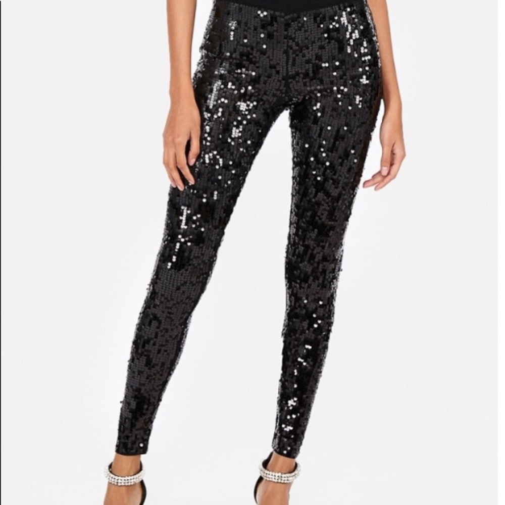 glittered leggings